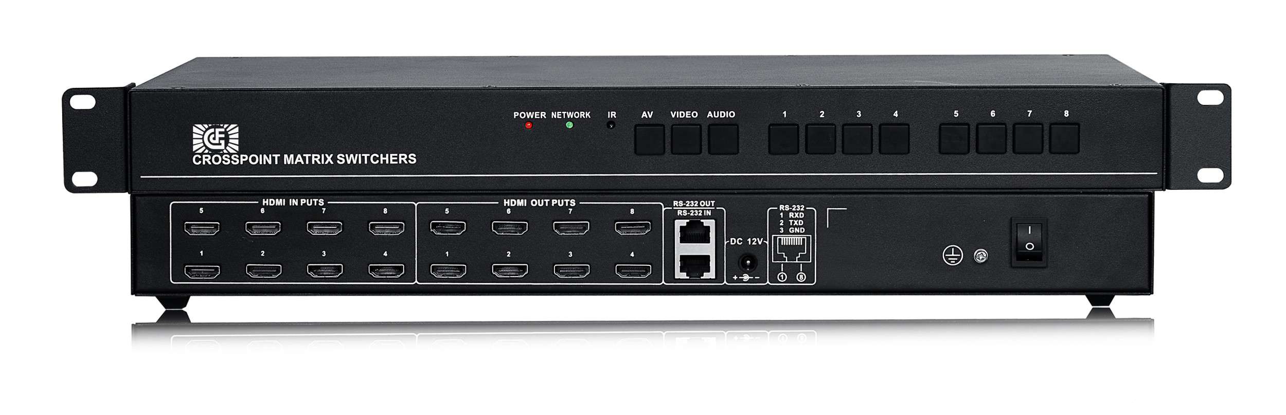 HDMI8进8出高清矩阵