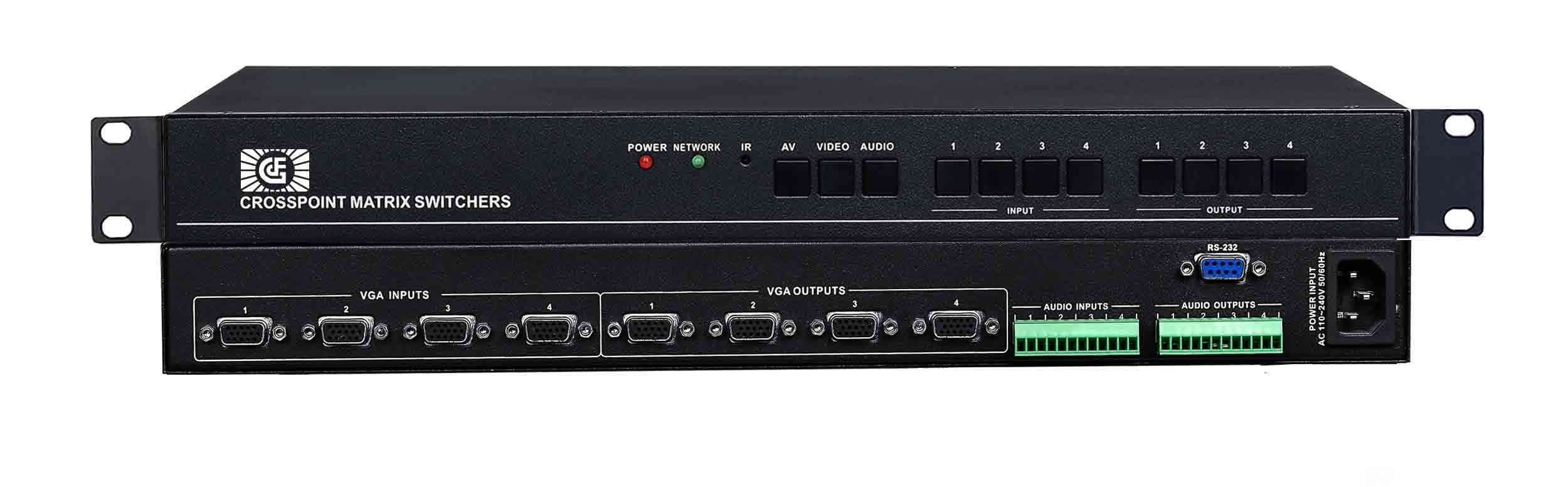 VGA0404矩阵VGA4进4出带独立音频